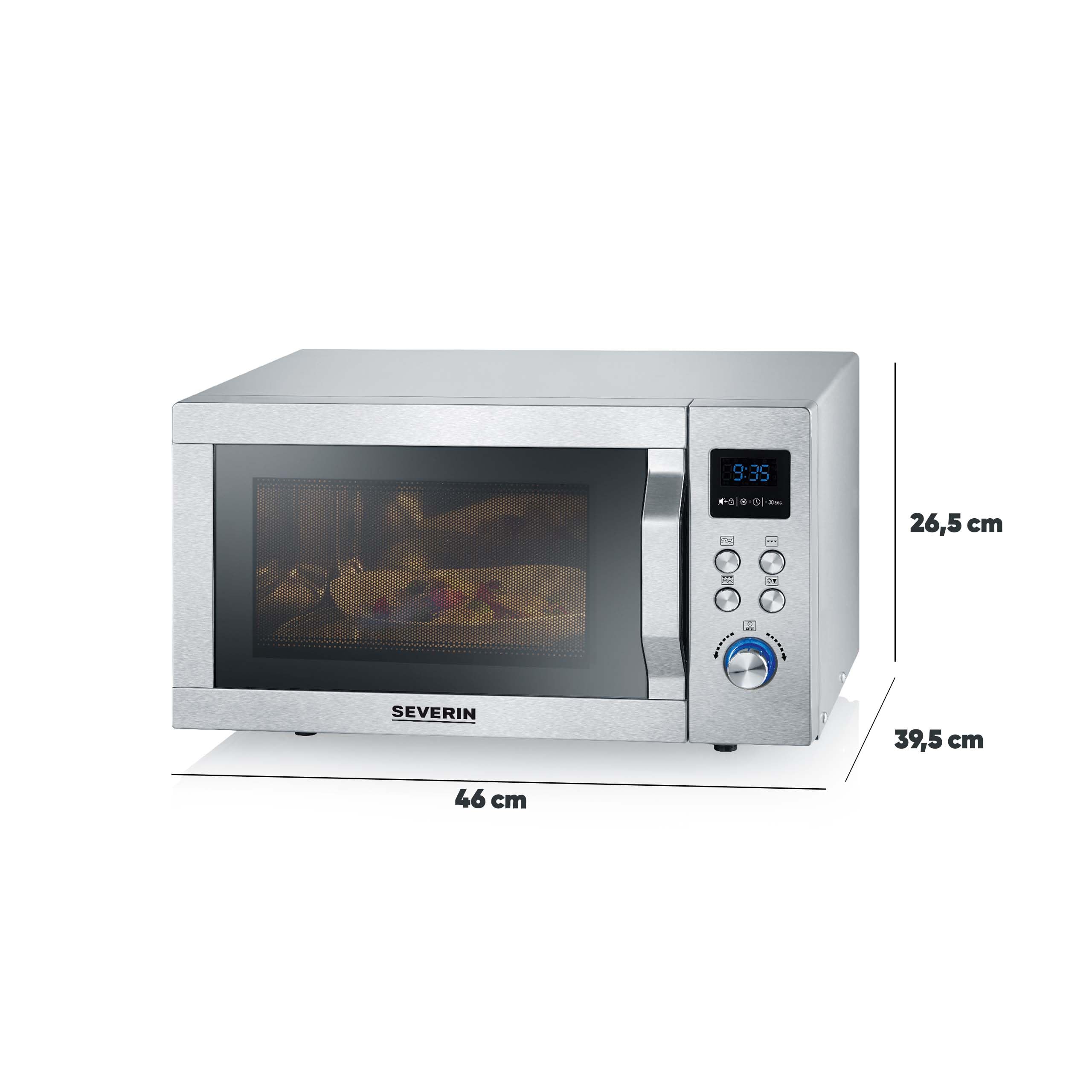 Severin MW 7751 microonde grill 800W acciaio Be-Silent