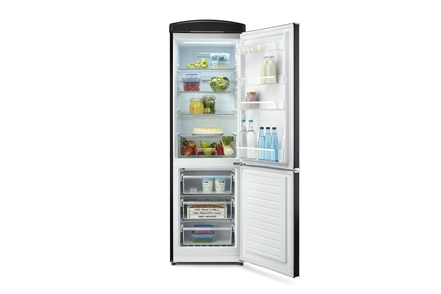 Severin RKG 8998 Frigo Combinato NoFrost 315 L Nero Retrò