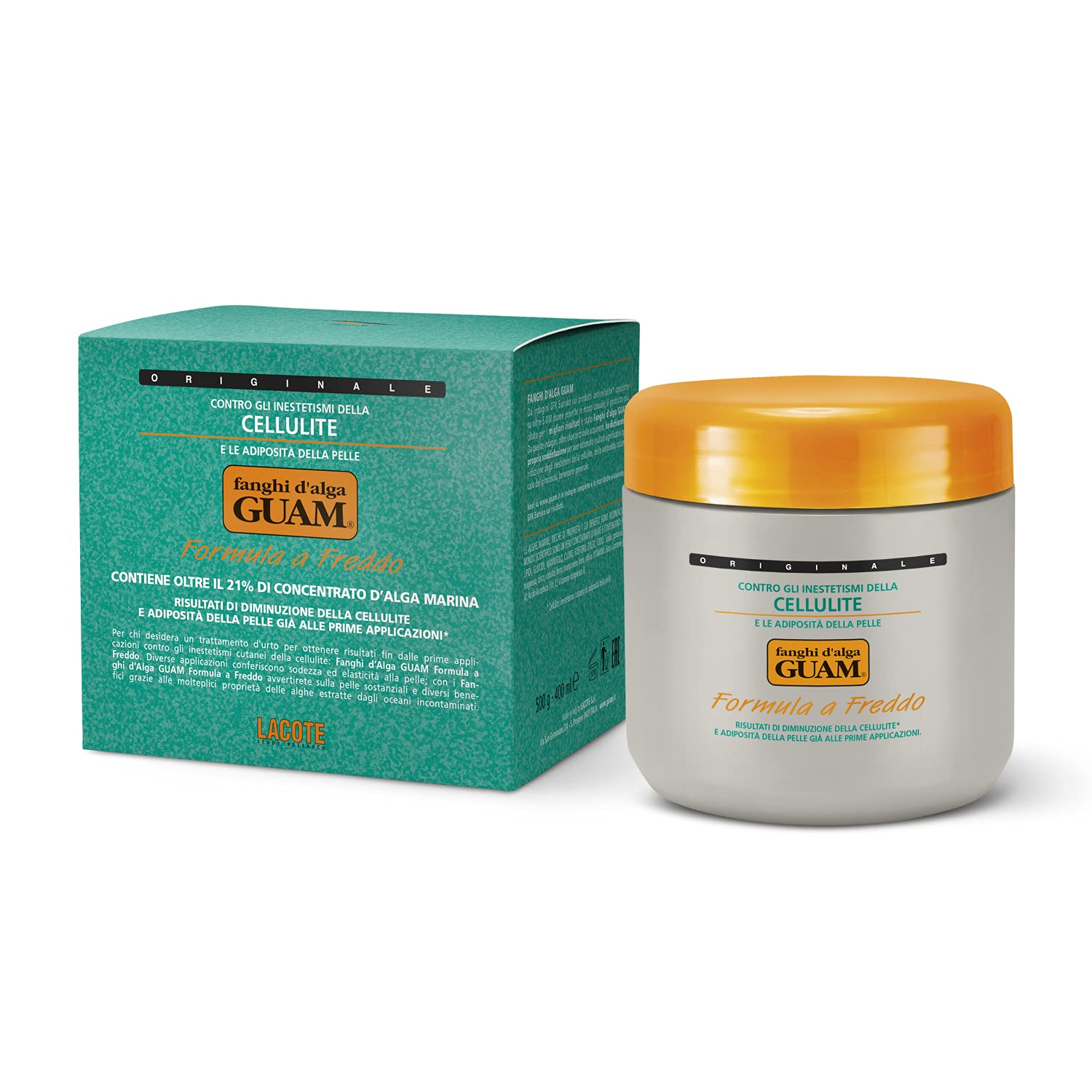 Guam Fanghi d'Alga Freddo fango gambe 500 g anticellulite mentolo