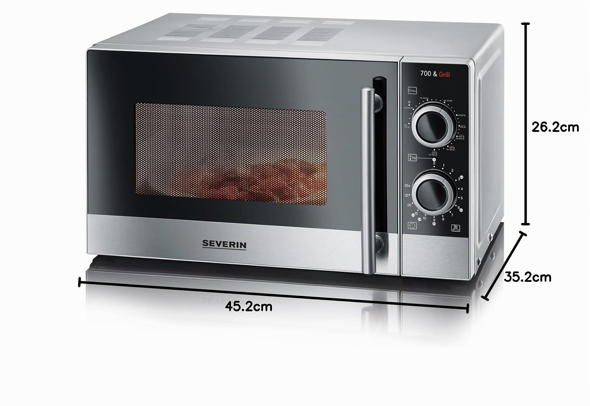 Severin MW 7874 forno microonde 20 L grill argento