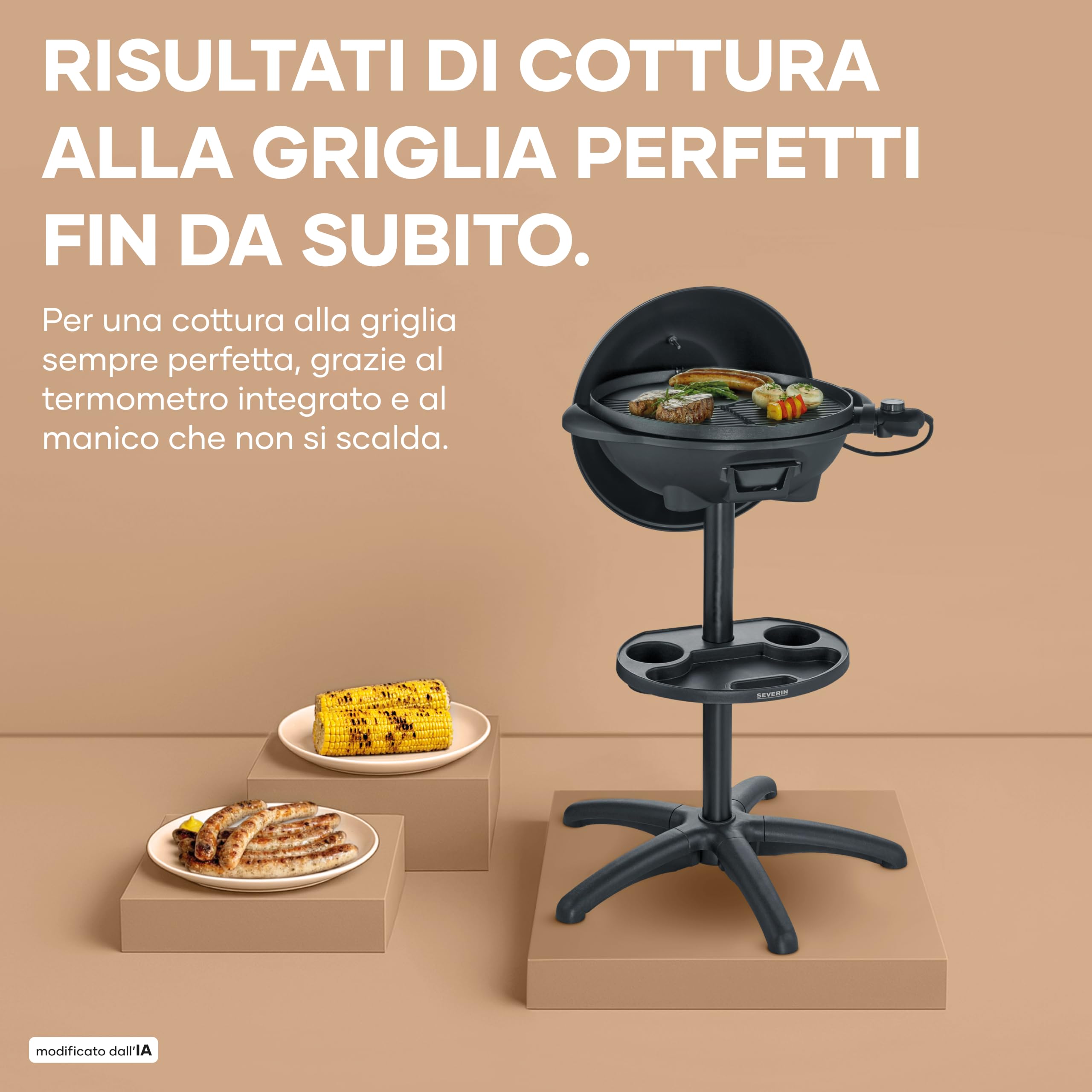 Severin PG 8541 Barbecue Elettrico 41cm 2000W Nero