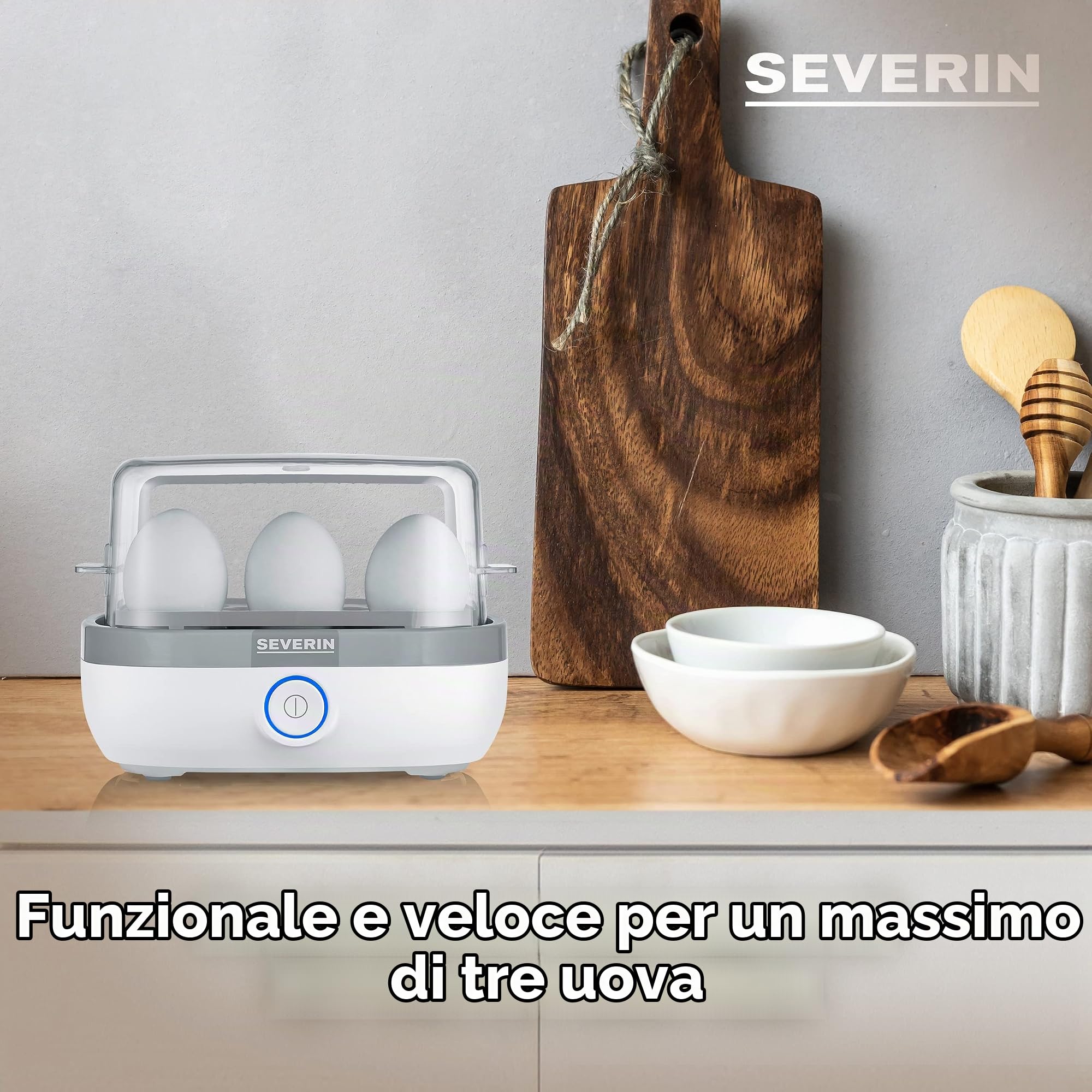 Severin EK 3164 Cuociuova Elettrico 6 Uova Bianco