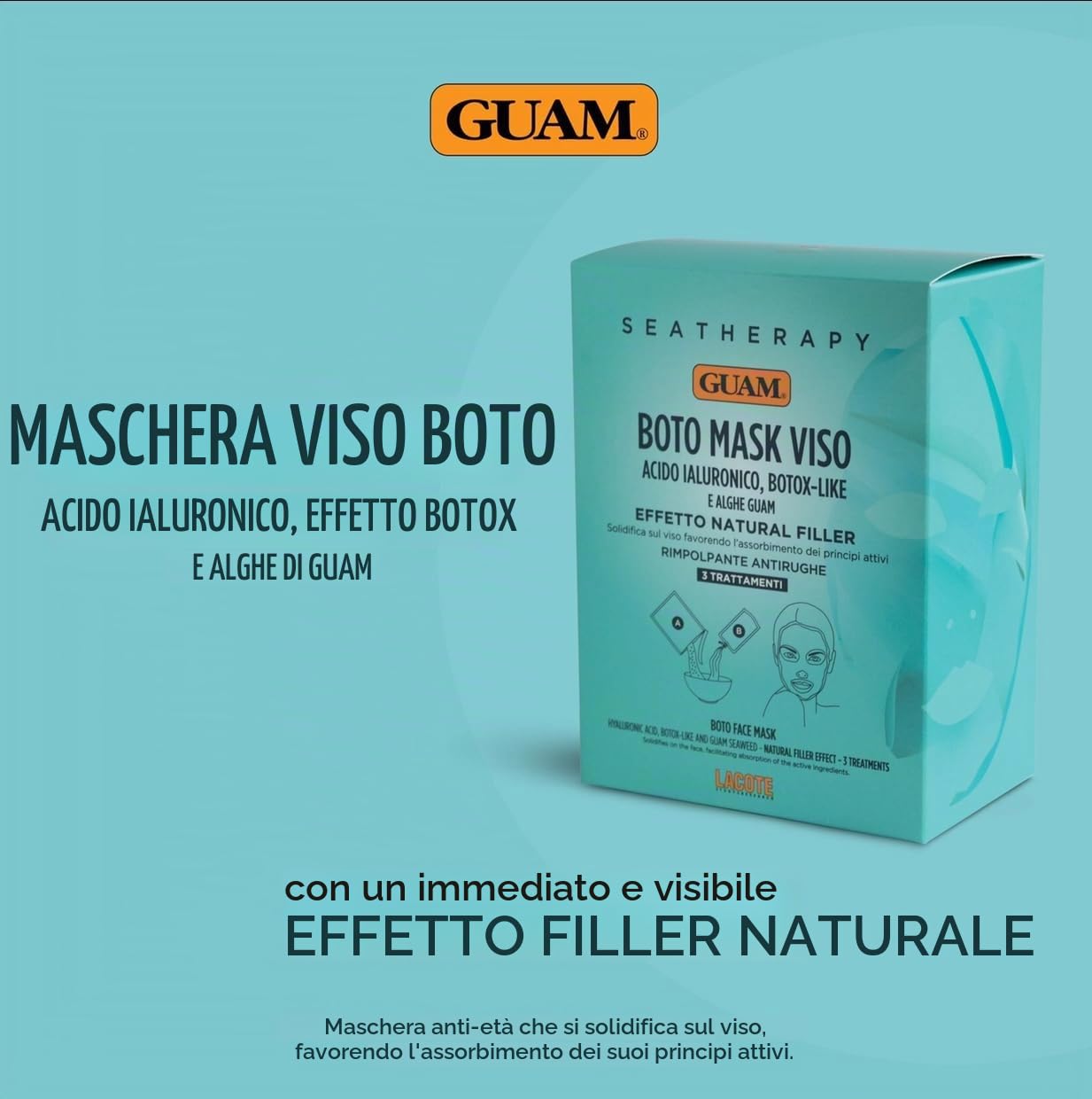 Guam Seatherapy Boto Mask Maschera Viso 3 Trattamenti Filler