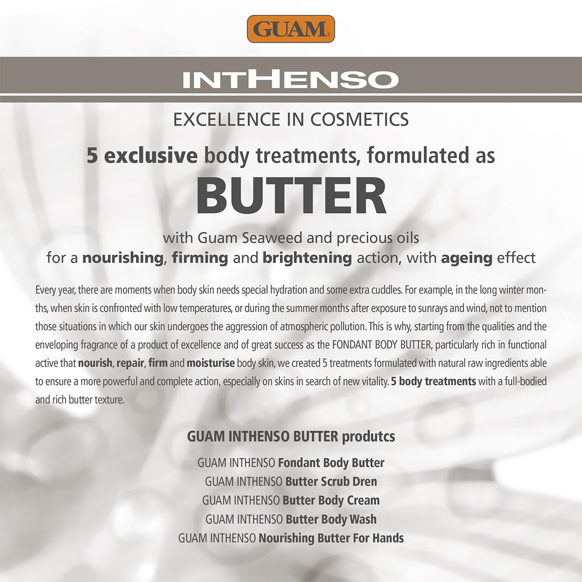 Guam Inthenso Burro Corpo Fondente 250 ml Nutriente
