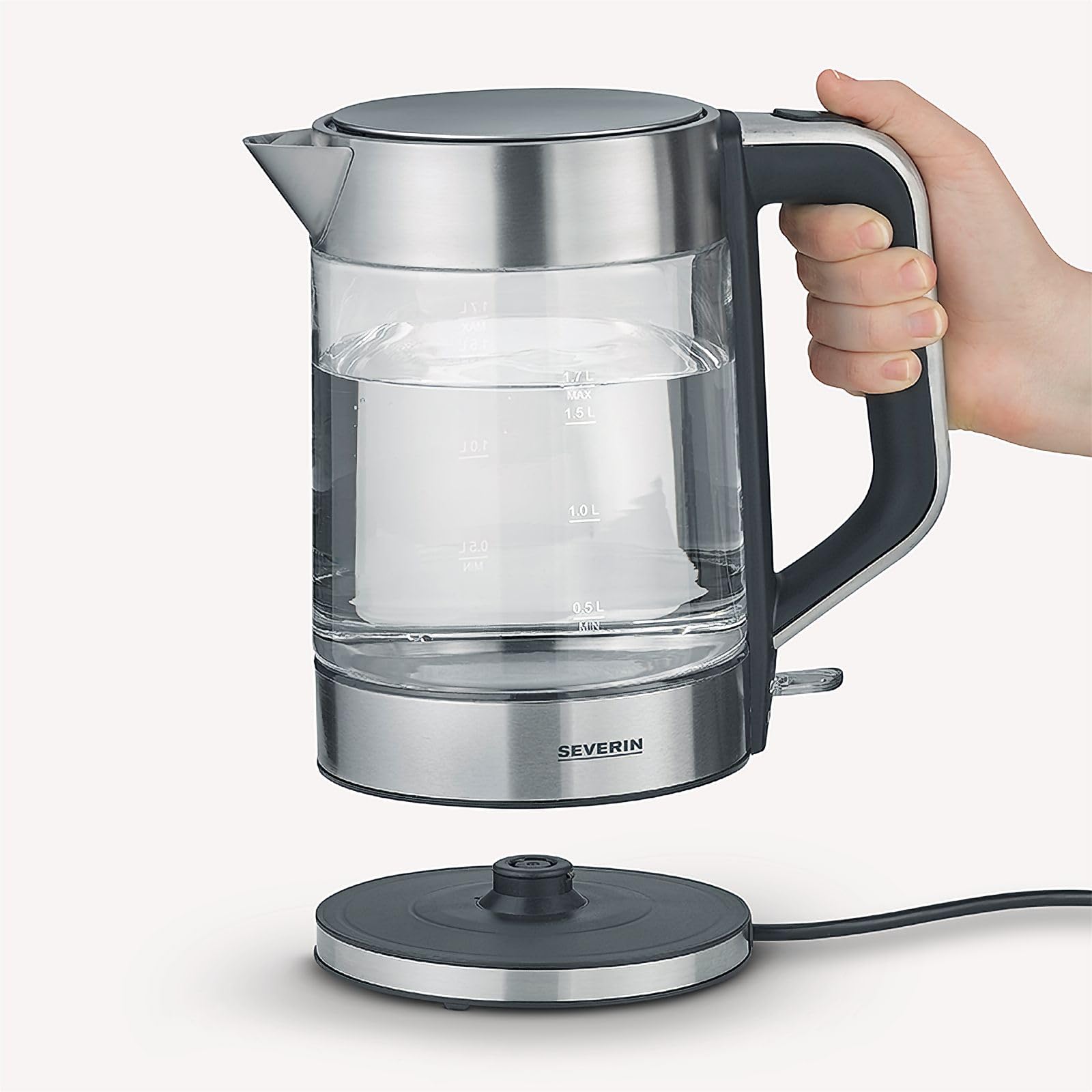 Severin WK 3420 Bollitore Vetro 1,7 L 2200 W Look Retrò