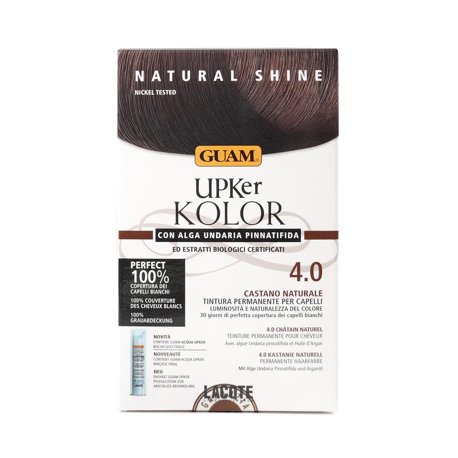 Guam Upker Kolor 4.0 tinta capelli castano naturale bianchi
