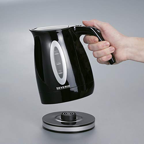 Severin WK 3374 Bollitore 1 L Nero Argento 1000 W
