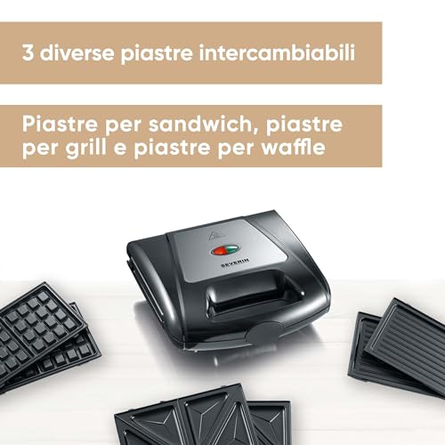 Severin SA 2968 Tostiera Grill Waffle 3in1 1000 W