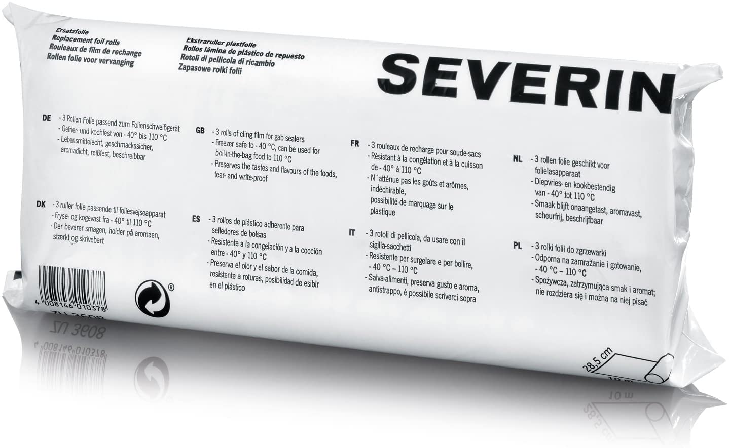 Severin ZU 3608 rotoli sottovuoto 29 cm x 10 m 3 pezzi