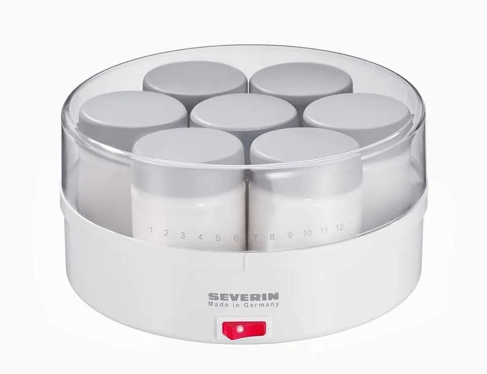 Severin JG 3516 Yogurtiera 7 Vasetti Vetro 150ml Bianco 13W