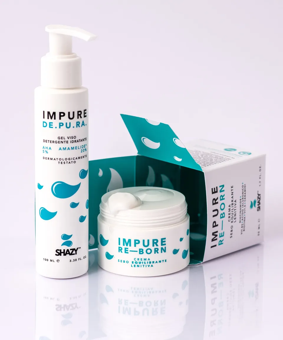 Shazy Impure Set Skincare Pelle Mista Detergente+Crema