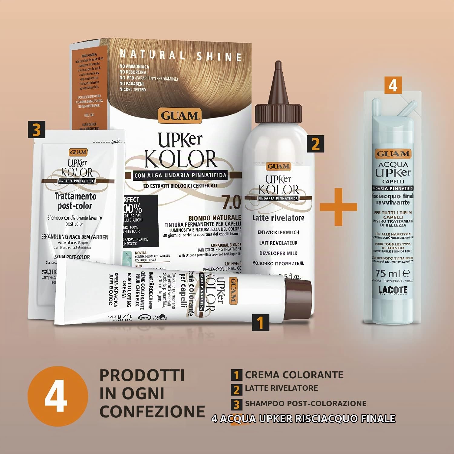 Guam Upker Kolor Tinta Capelli 5.0 Castano Chiaro