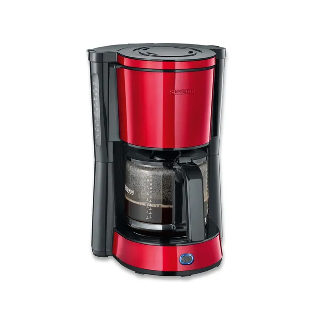 Severin KA 4817 caffettiera filtro 10 tazze rosso nero