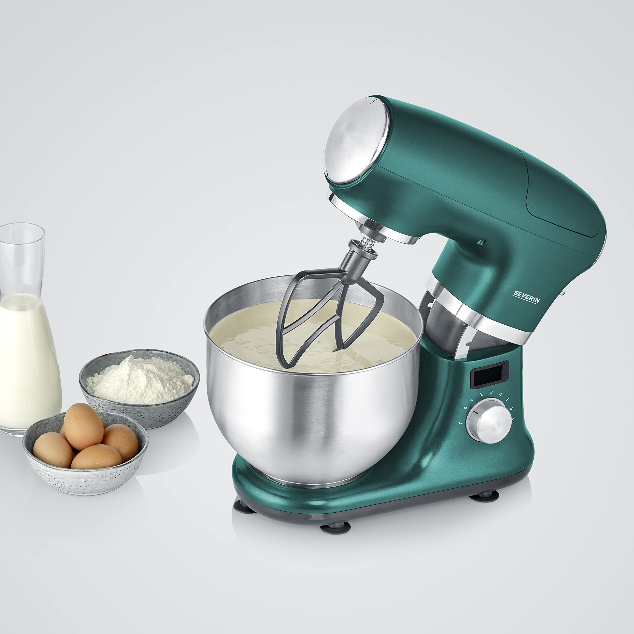 Severin KM 3896 robot da cucina alluminio nero impastatrice