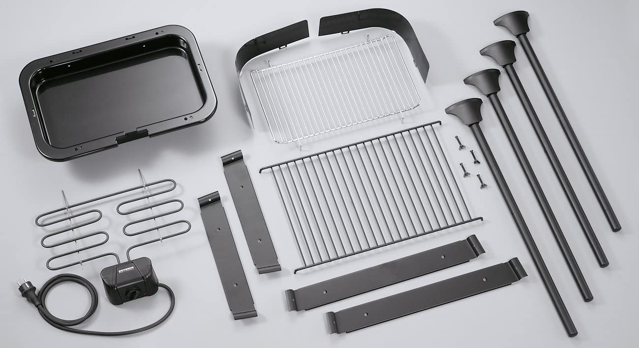 Severin PG 2792 barbecue elettrico 2500W nero con piedi