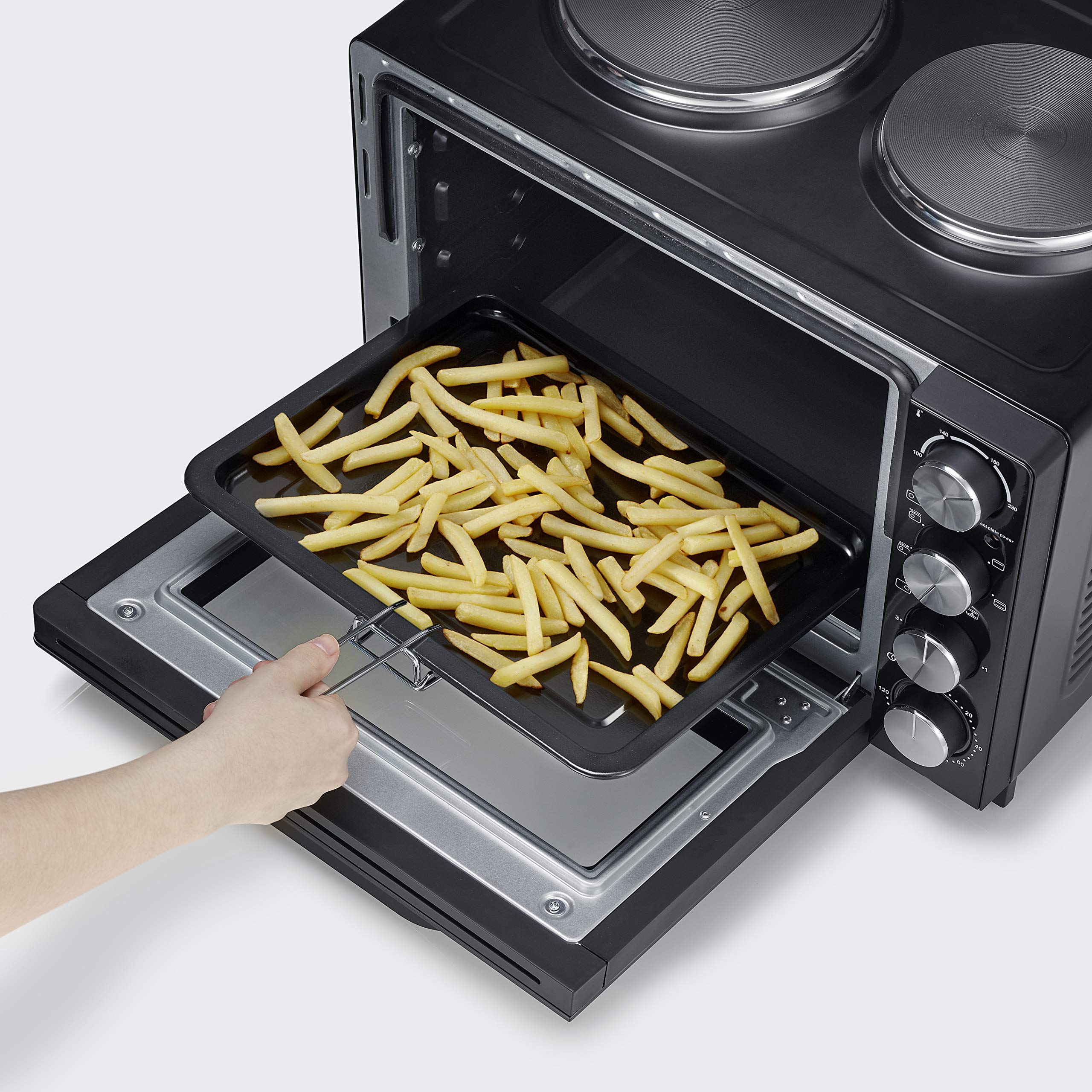 Severin TO 2065 Forno Elettrico 30 L con Piastre Nero