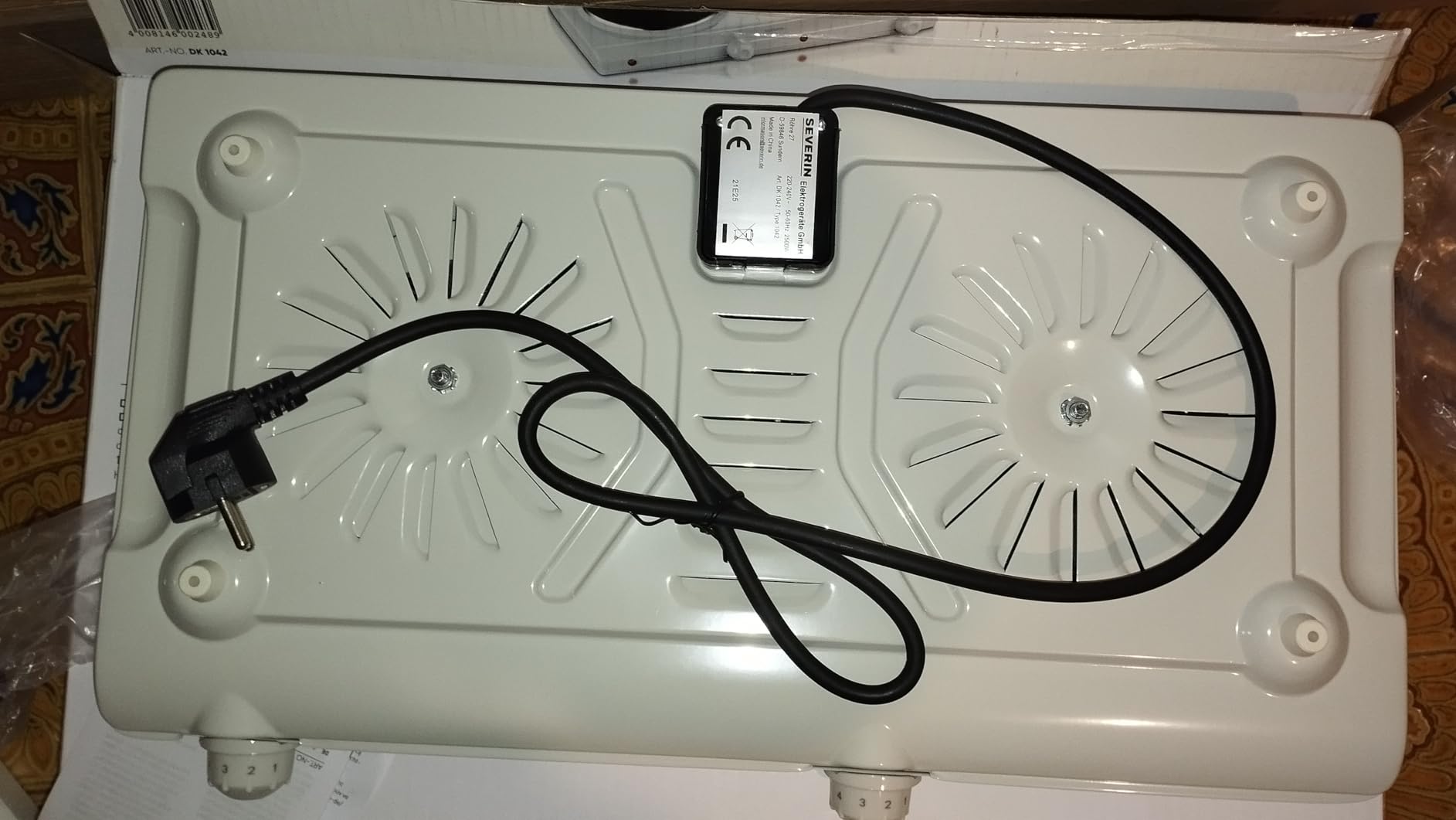 SEVERIN DK 1042 fornello doppio 2500W piastra bianca