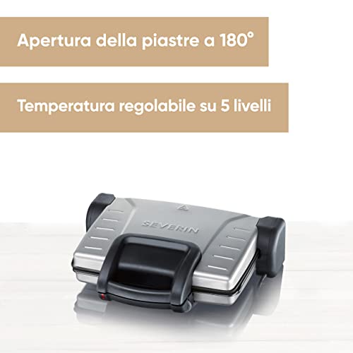 Severin KG 2389 Bistecchiera Elettrica 1800W Piastra 30x45 cm