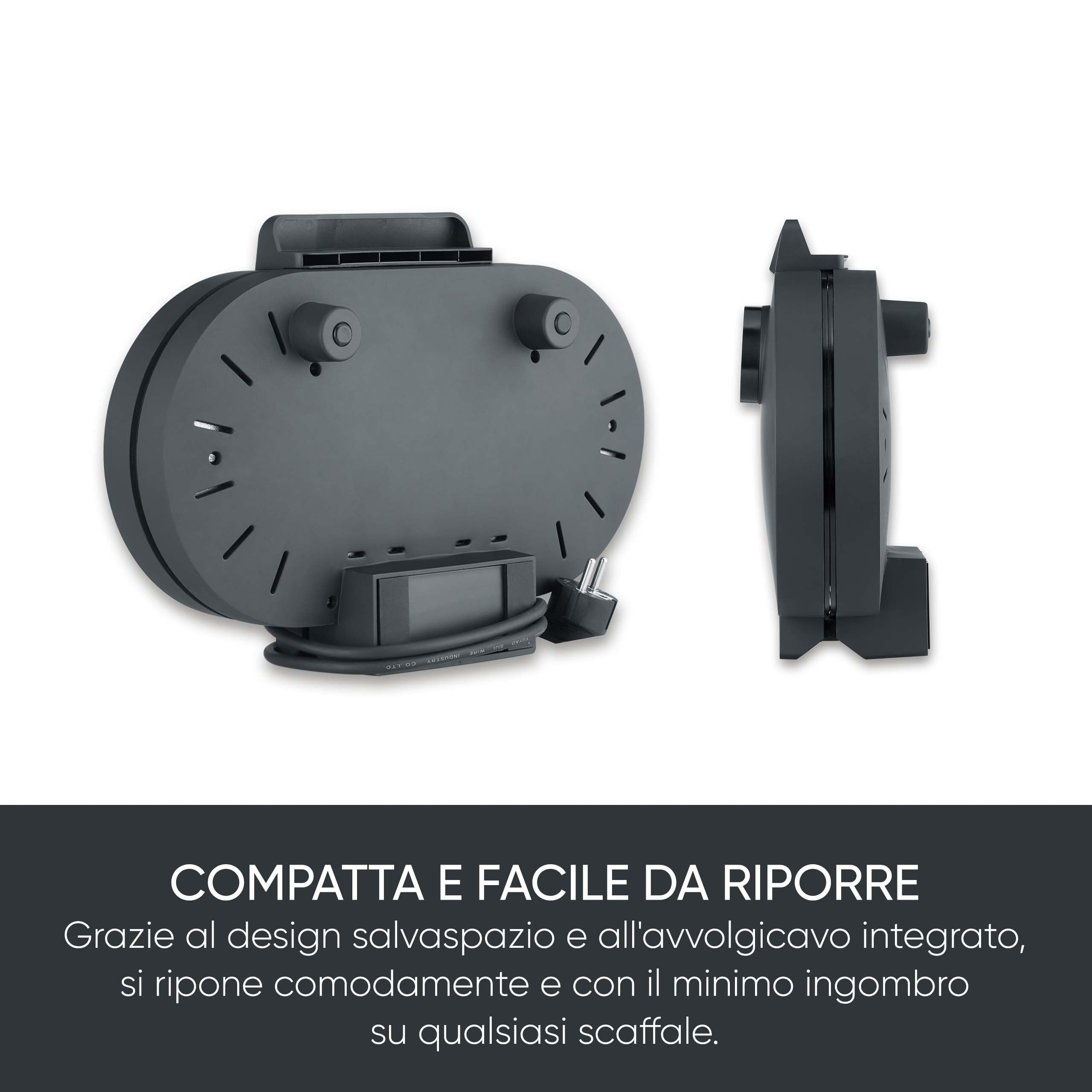 Severin WA 2119 Piastra Waffle Design 2 Cialde Nero