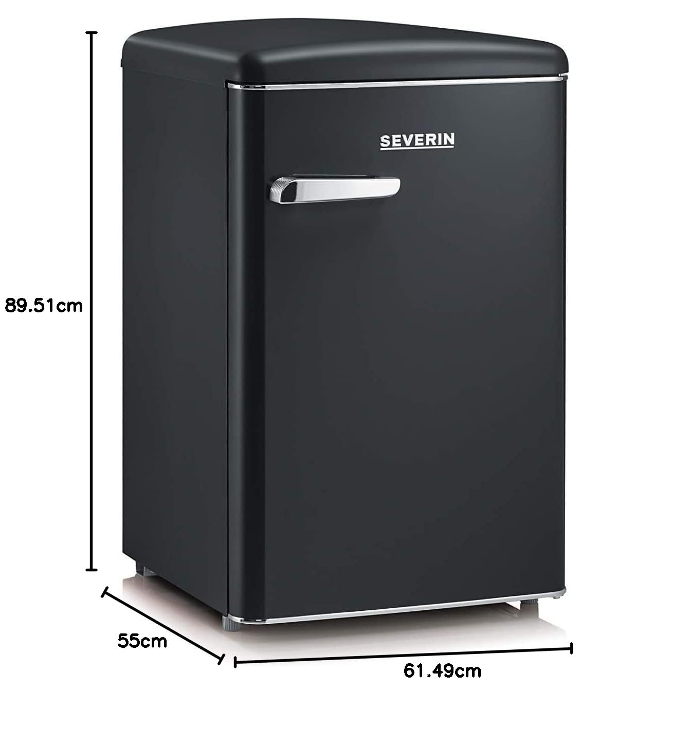 Severin RKS 8832 Mini Frigo Retrò 108L Nero