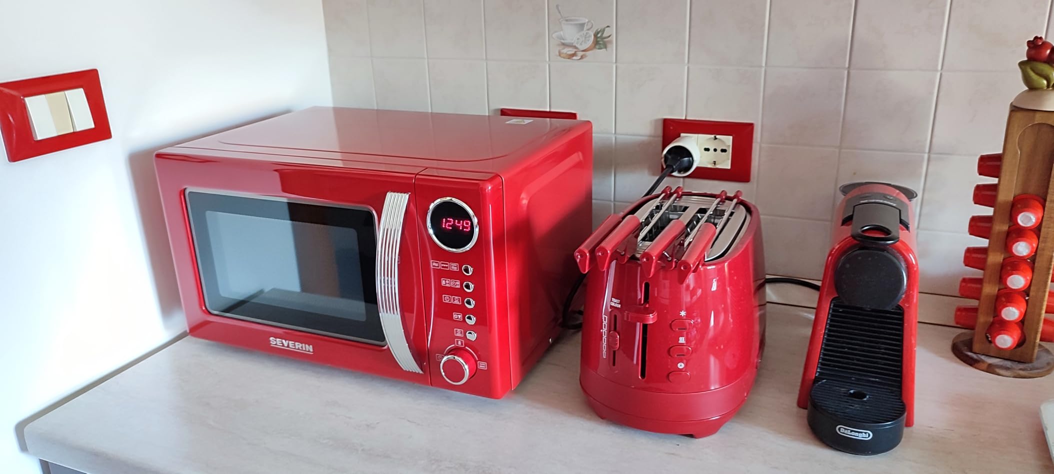 Severin MW 7892 Microonde con Grill 20 L Crema retrò