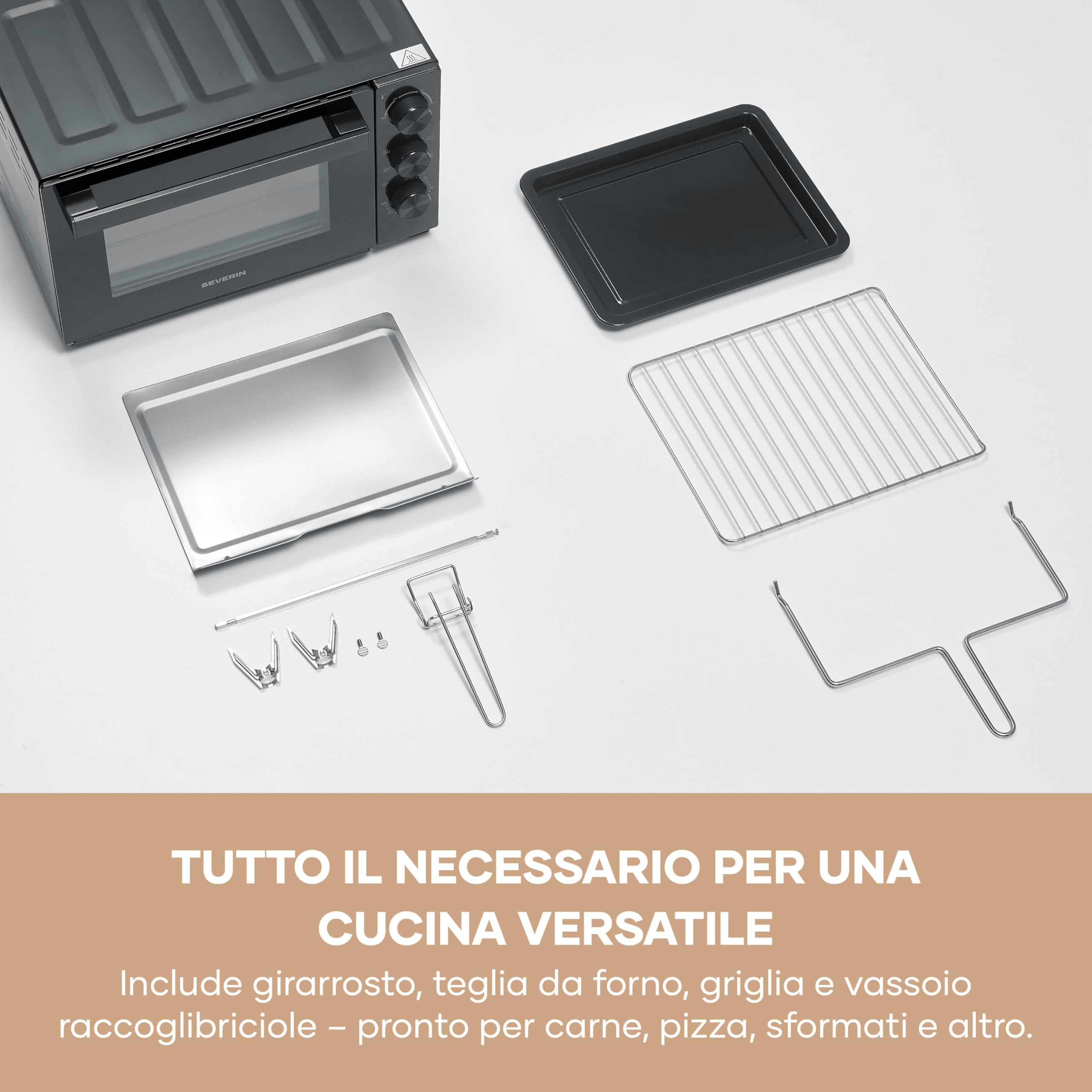 Severin Fornetto Elettrico XL 46 Litri Ventilato Girarrosto