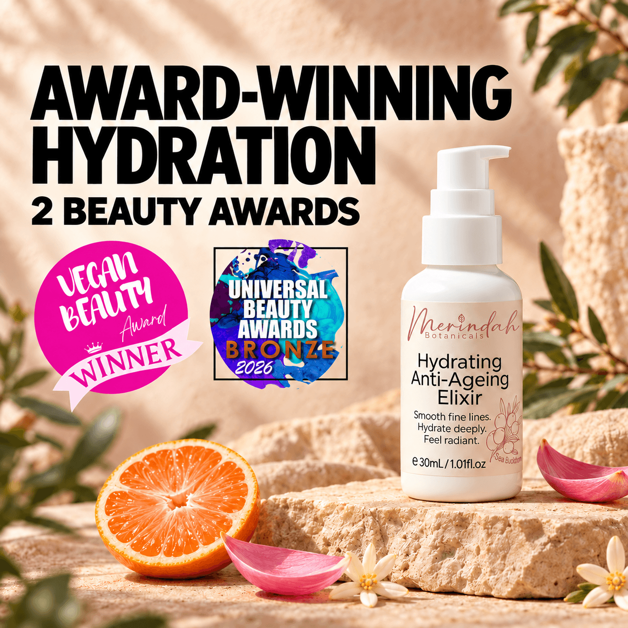 Merindah Botanicals Face Care Elixir siero viso idratante