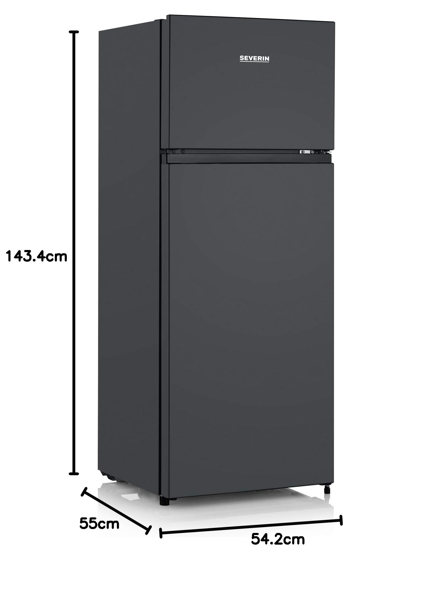 Severin DT 8762 frigorifero doppia porta nero 206 l