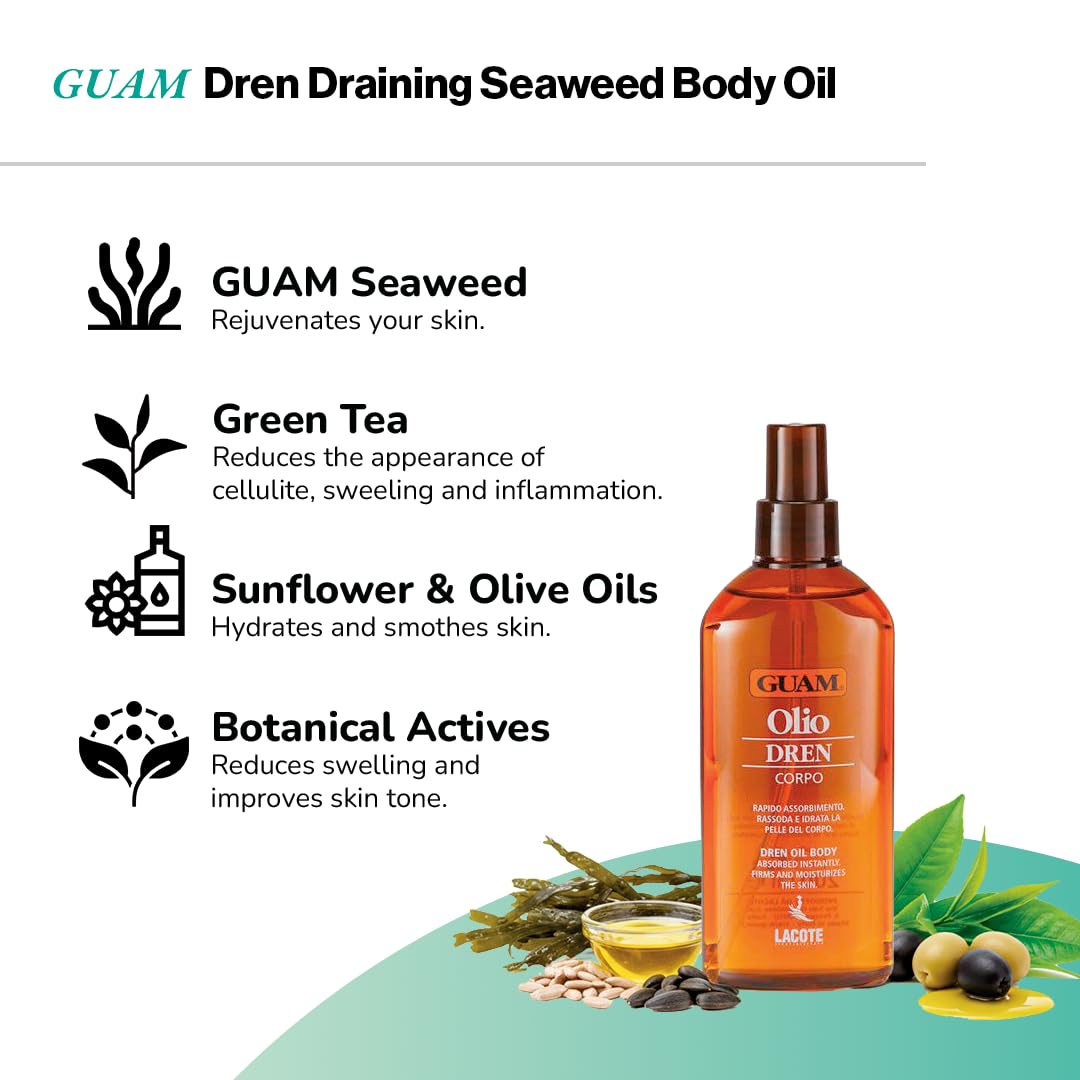Guam Oli Massaggio Olio Dren Corpo 200 ml Drenante