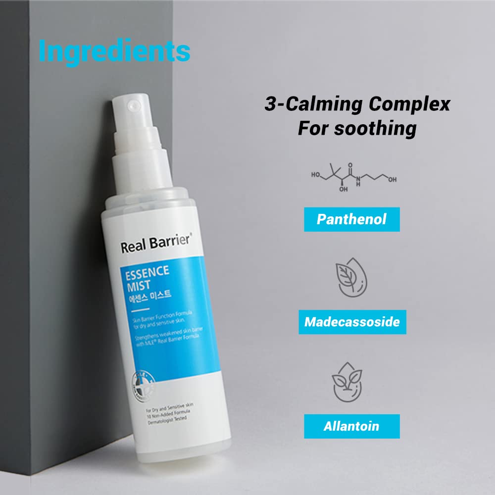 Real Barrier Aqua Soothing Essence Mist Spray Viso 100ml Pantenolo