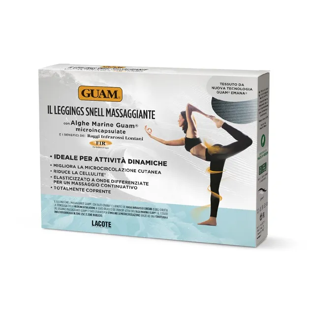 Guam Fibramar Leggings Snellente Nero S-M 42-44 Massaggiante