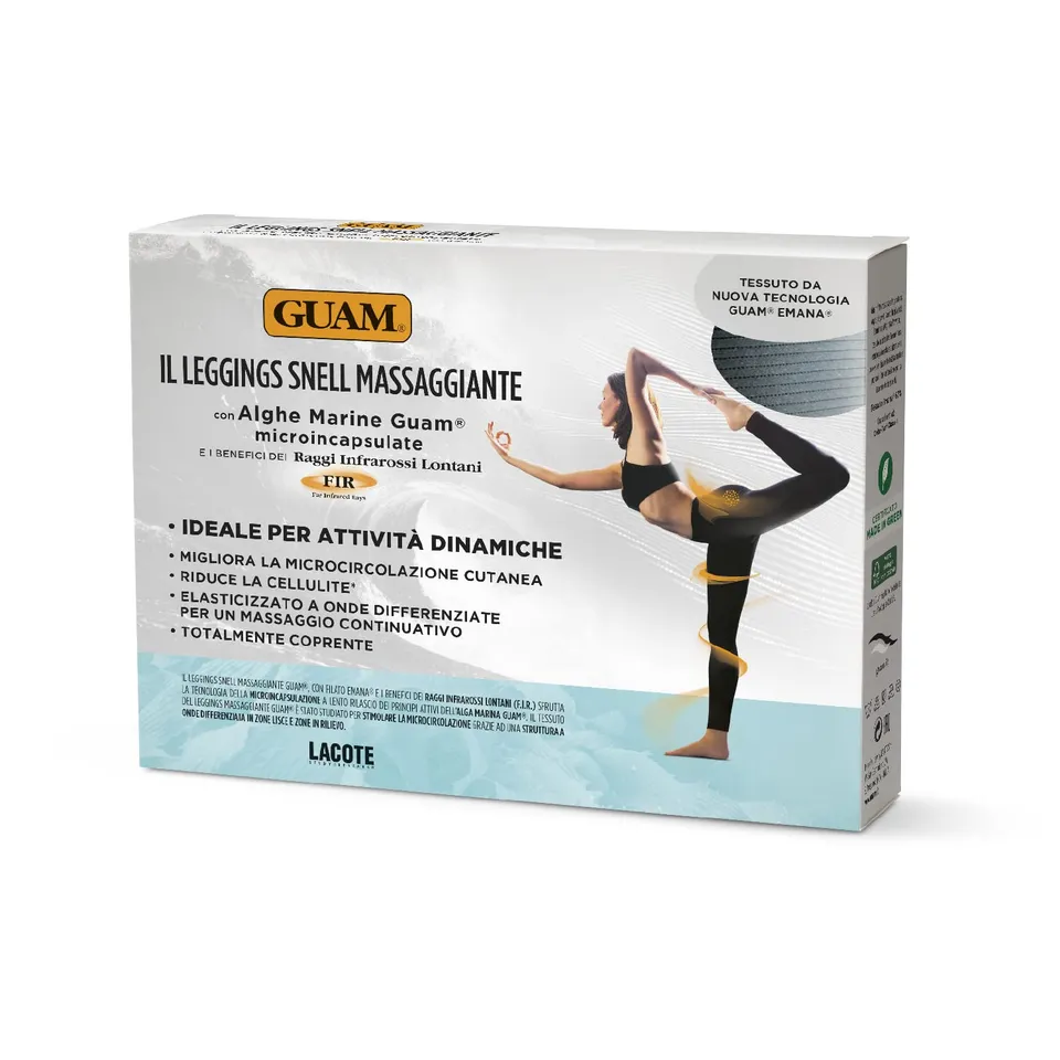Guam Fibramar Leggings Snellente Nero S-M 42-44 Massaggiante