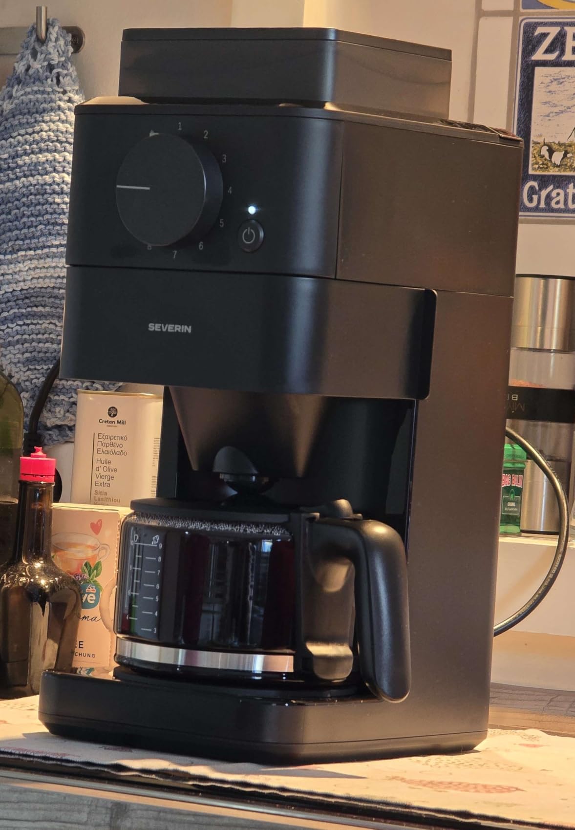 Severin KA 9215 macchina caffè con macinino 10 tazze timer