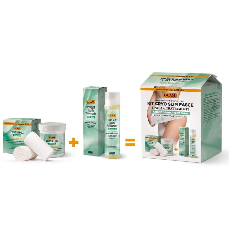 Guam Cryoslim kit fasce corpo effetto freddo 6 trattamenti
