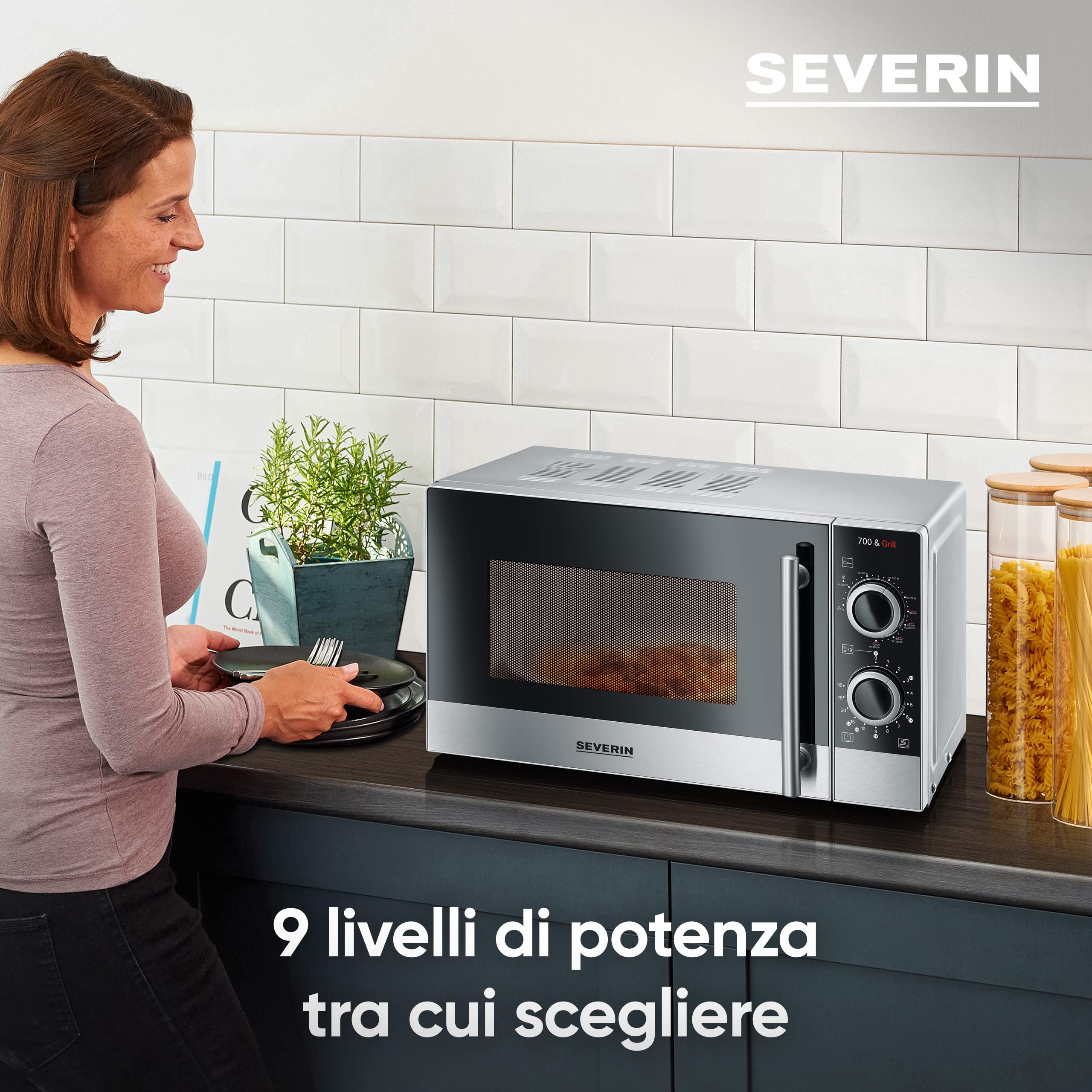 Severin MW 7874 forno microonde 20 L grill argento