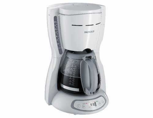 Severin KA 4030 caffettiera automatica con timer 1,4 L bianco-grigio