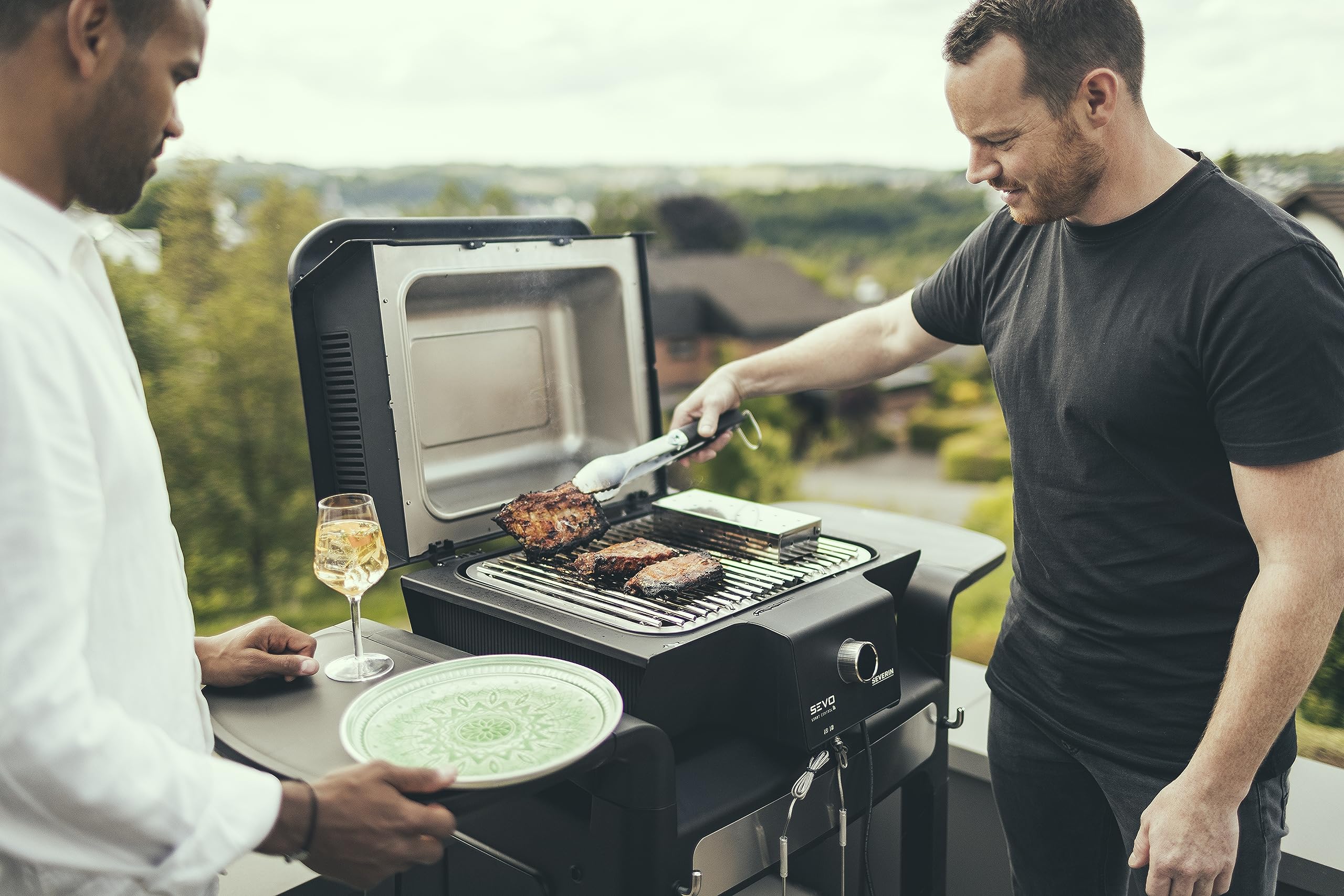 Severin Grigliate SEVO GTS PG 8107 barbecue elettrico supporto 500°C