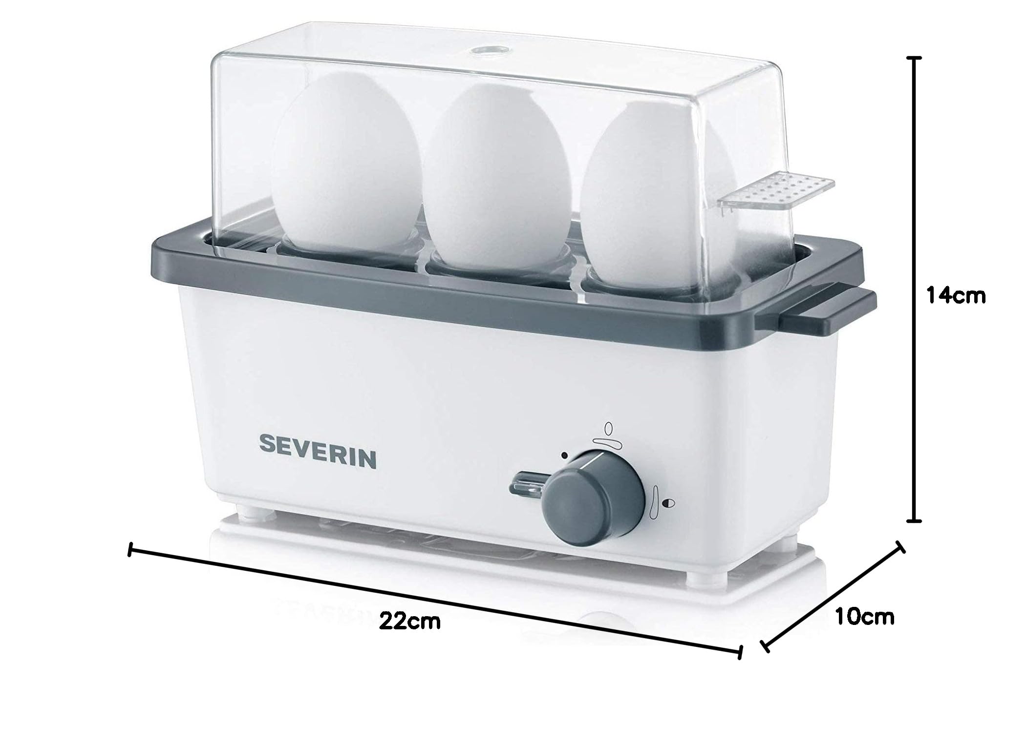 Severin EK 3161 cuociuova elettrico 3 uova bianco
