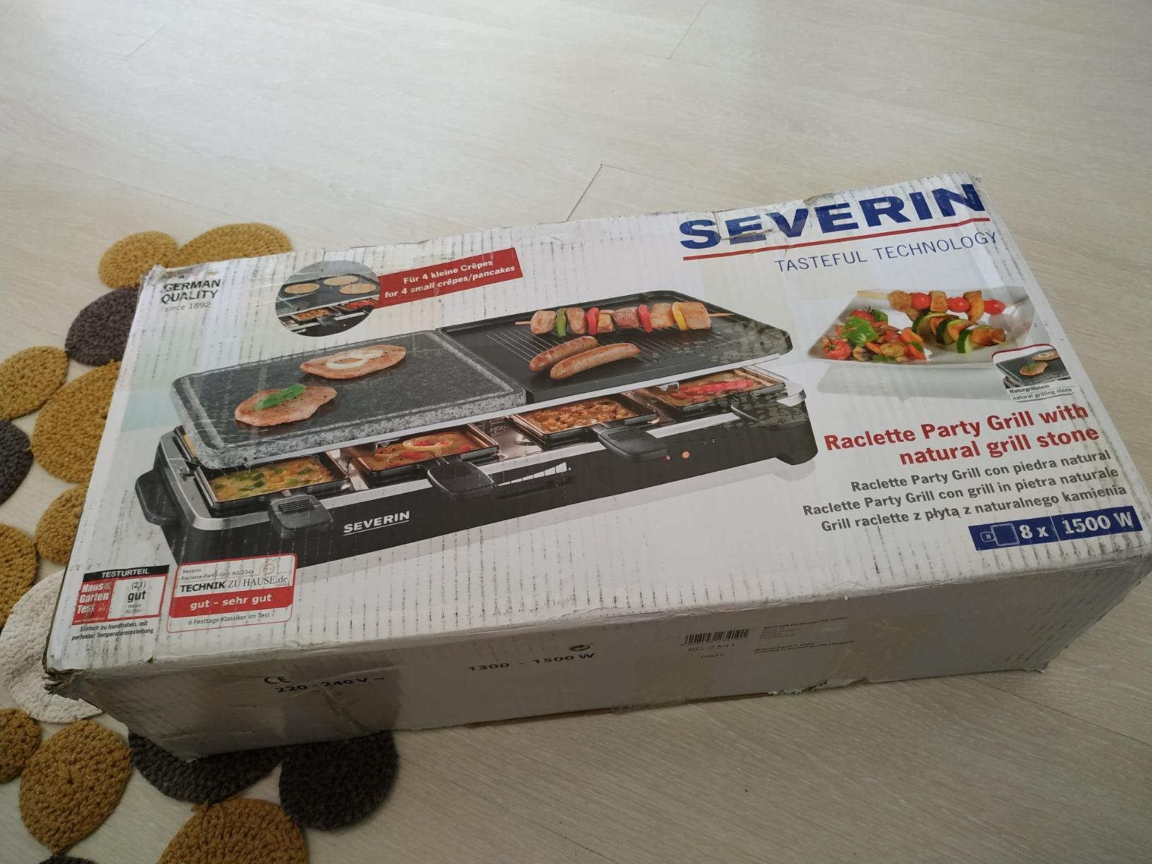 Severin RG 2341 Raclette Party Grill Nero 1500 W 8 Persone