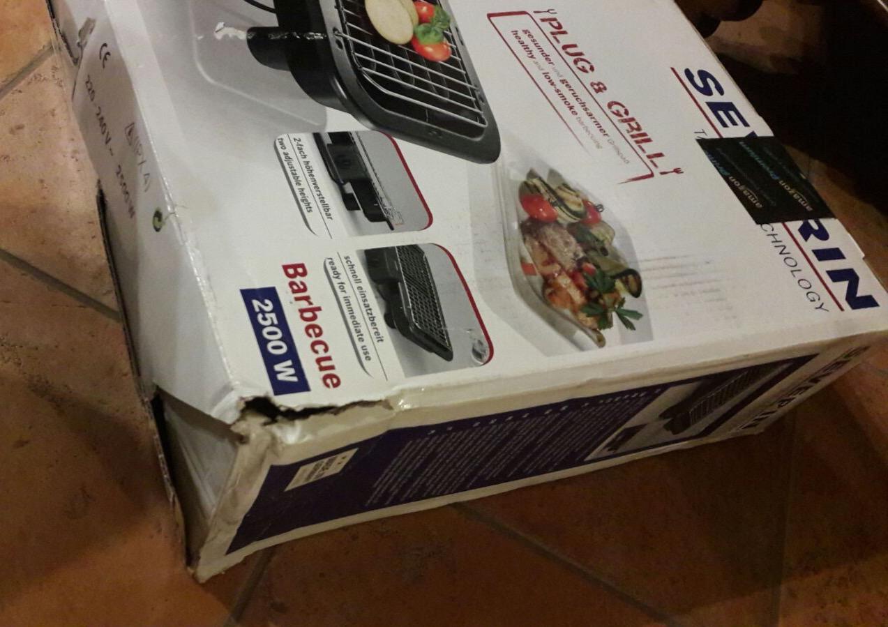 Severin PG 2790 barbecue elettrico nero 2500W termostato
