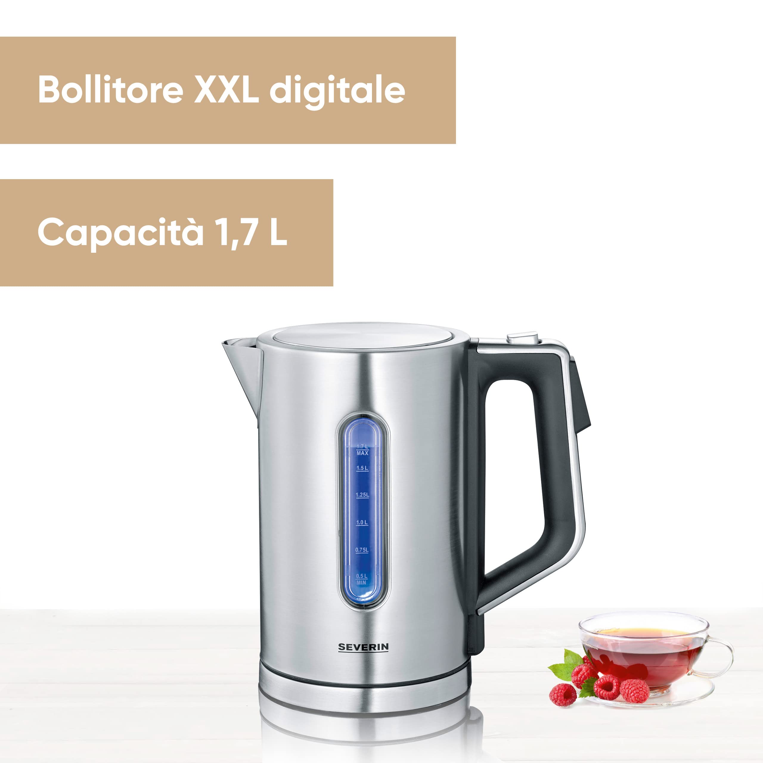 Severin WK 3418 bollitore elettrico 1,7 L temperatura regolabile
