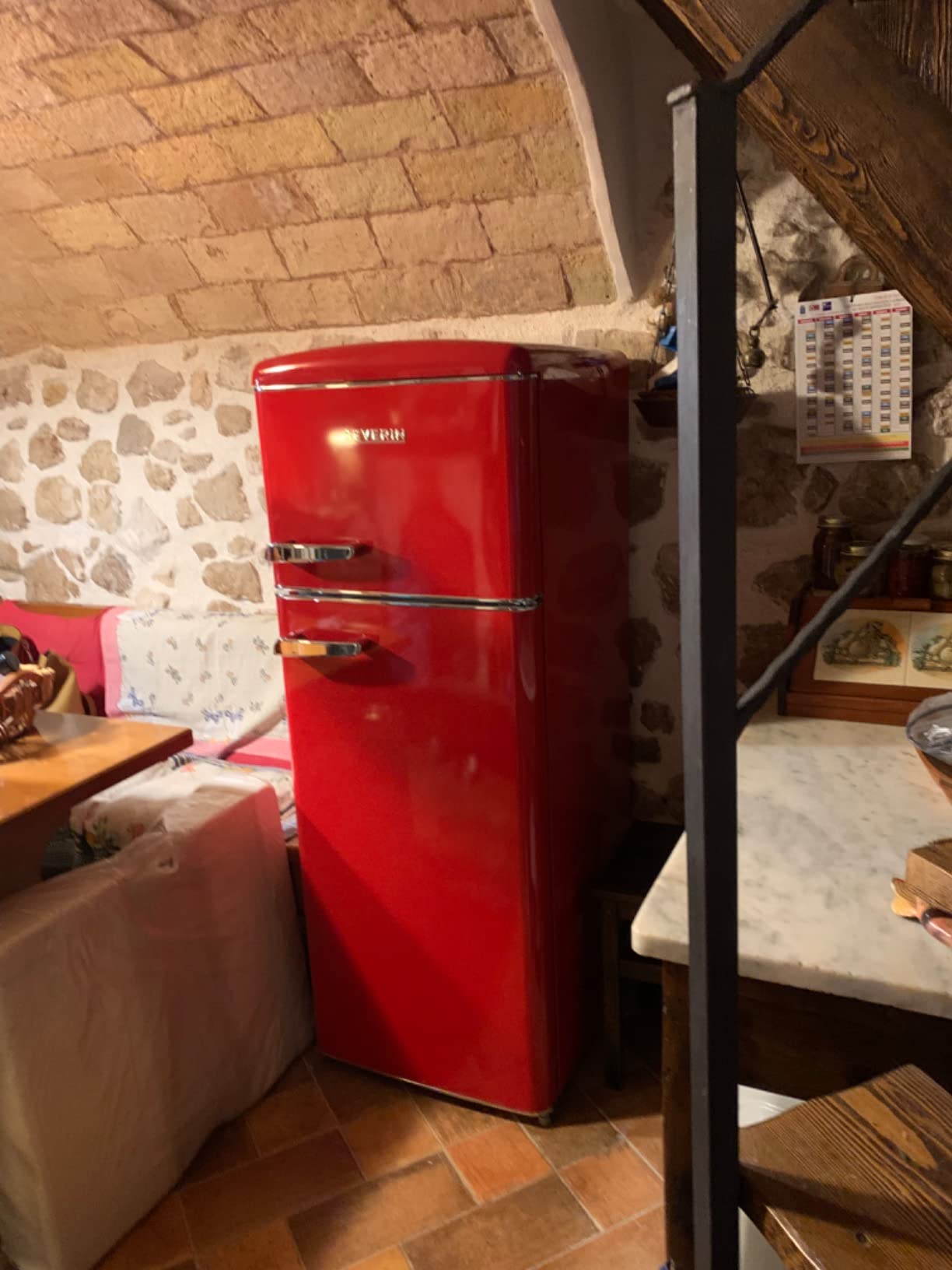 Severin RKG 8930 frigorifero combinato retrò rosso 206 L