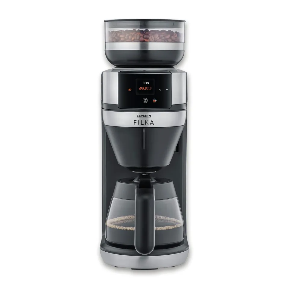 Severin Filka KA 4852 macchina caffè filtro con macinino nero