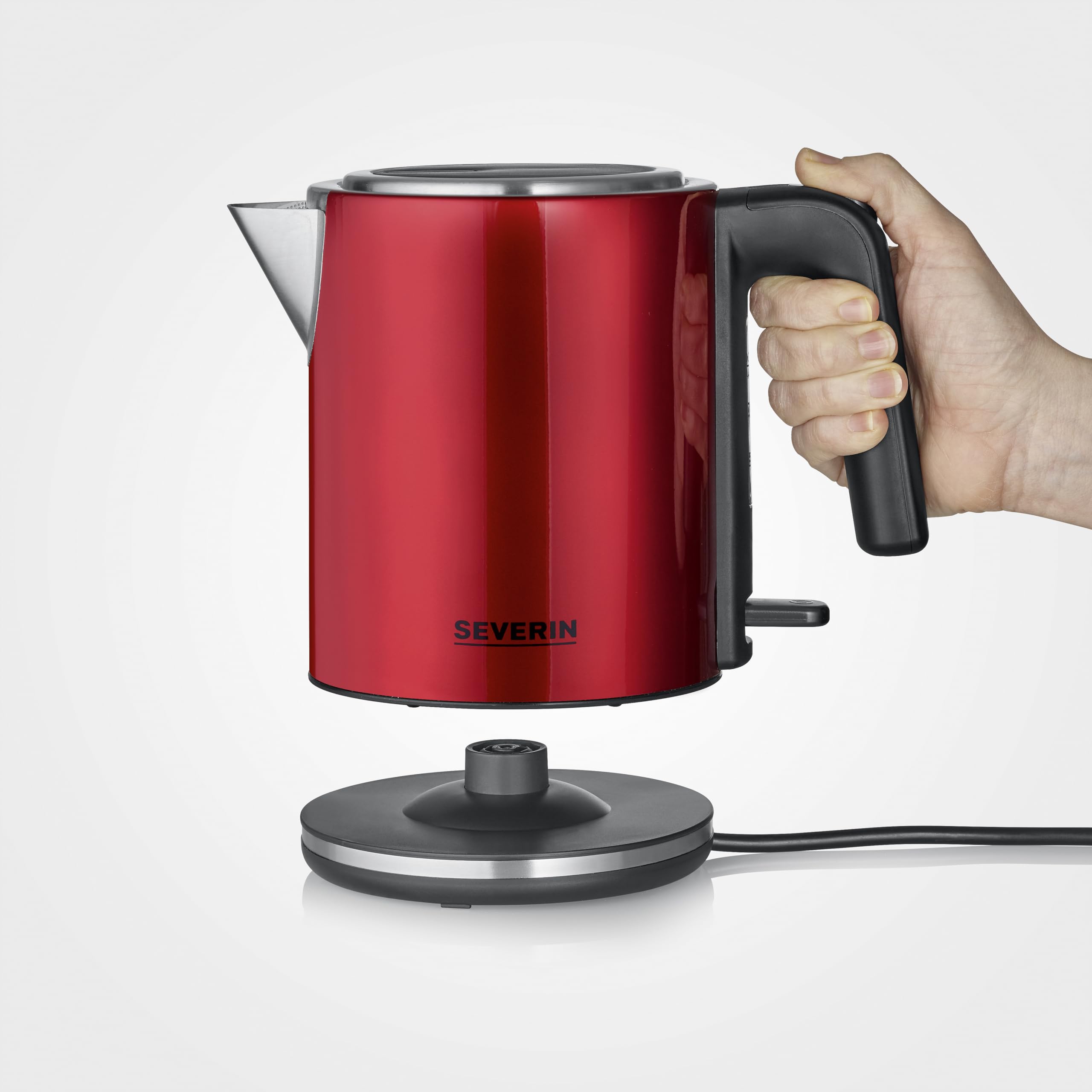 Severin WK 3427 bollitore elettrico rosso acciaio 2400W