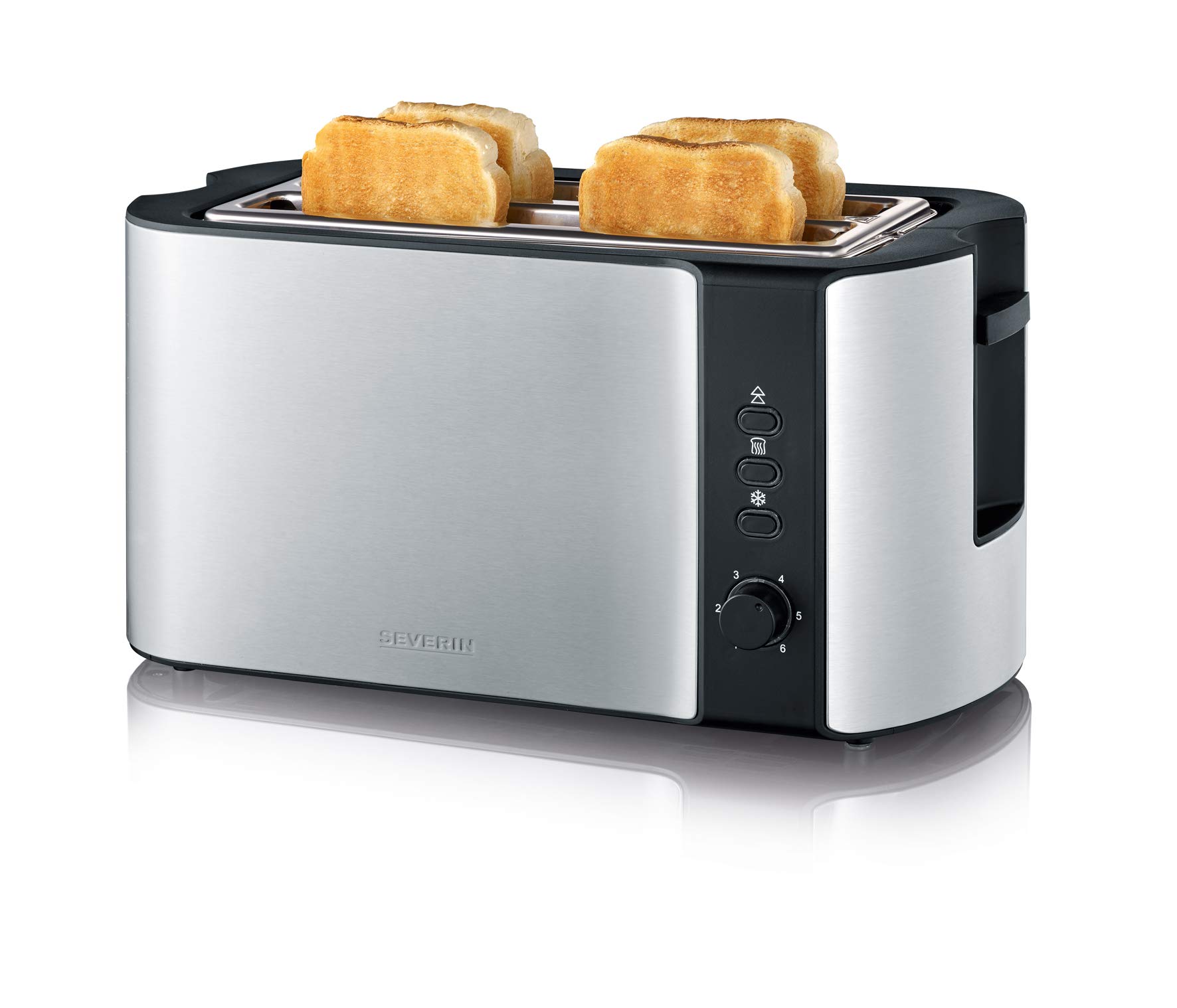 Severin AT 2589 Tostapane 800 W Argento Acciaio Inox