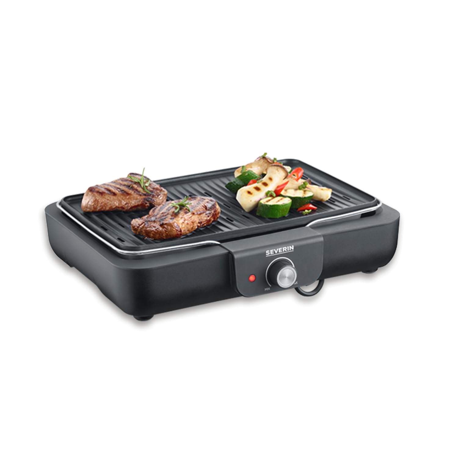 Severin PG 8556 Barbecue da Tavolo Piastra Alluminio Poco Fumo