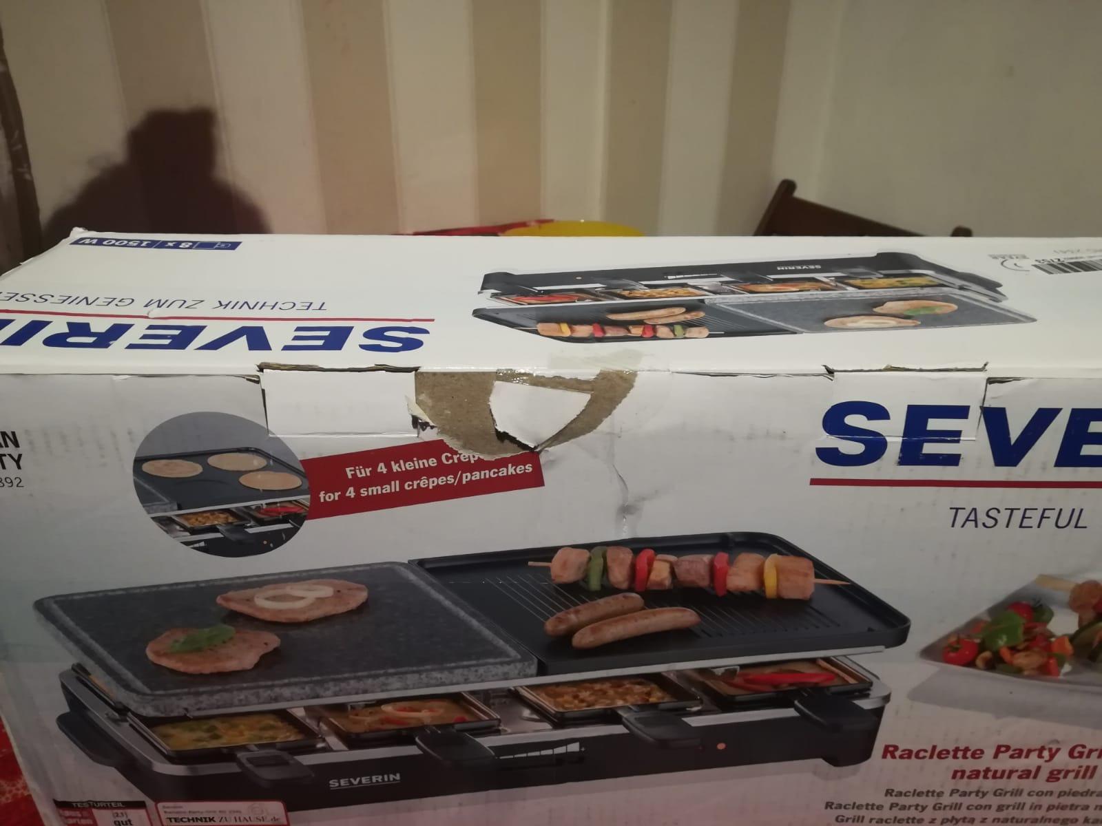 Severin RG 2341 Raclette Party Grill Nero 1500 W 8 Persone