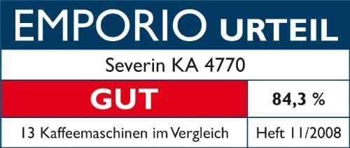 Severin KA 4770 Macchina Caffè Americano 8 Tazze Nero