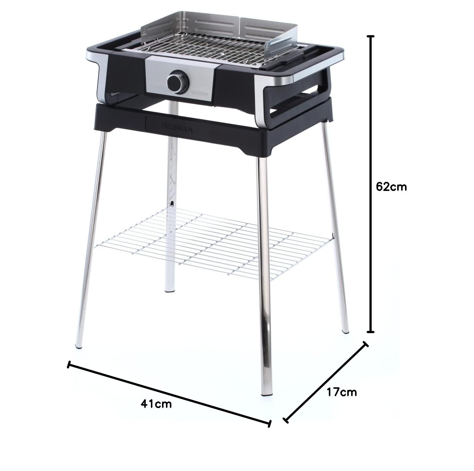 Severin Senoa PG 8118 Barbecue Elettrico con Supporto