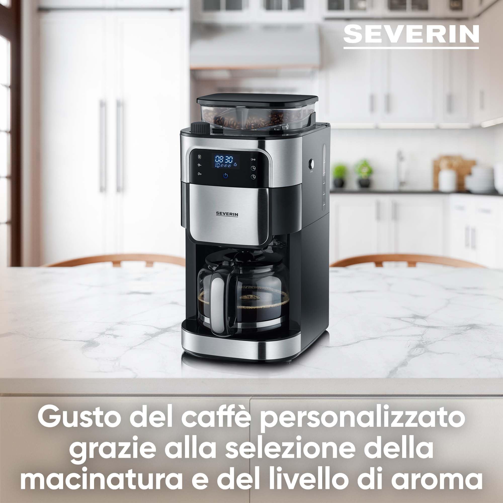 Severin KA 4813 Macchina Caffè Filtro 1,25L Touch LED